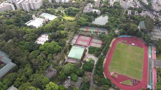 广州中山大学海珠校区航拍