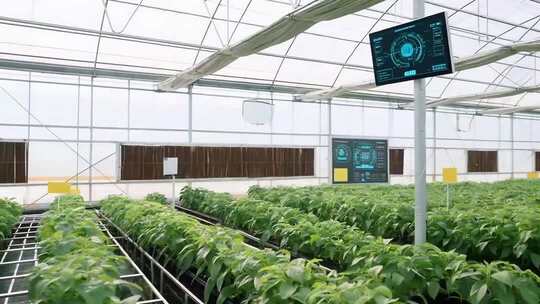 温室大棚蔬菜种植监控画面