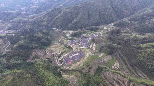 航拍乐昌五山大王山村风光