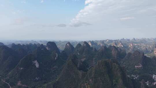 广西桂林山水风光航拍