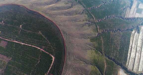 山西省大同市第四纪火山群遗址风光航拍