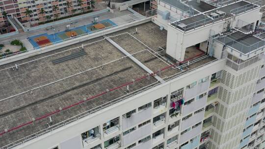 航拍香港住宅区视频素材模板下载