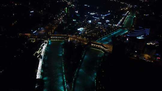 都江堰岷江夜景后飞