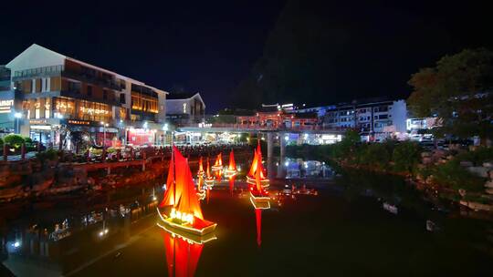 桂林阳朔西街夜景