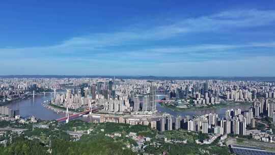 重庆朝天门渝中区地标建筑航拍