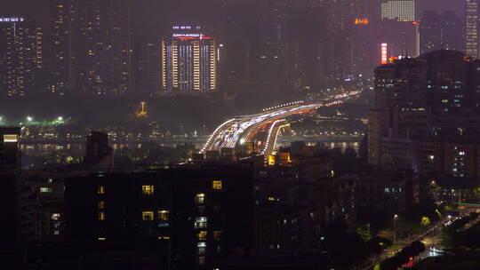 广州夜间城市景观