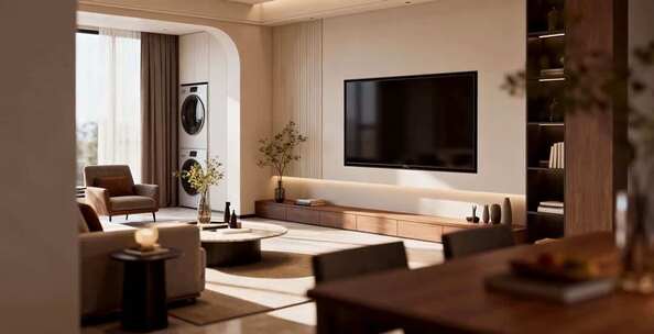 现代简约风格客厅室内场景