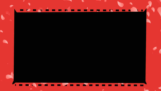 玫瑰花瓣简洁视频框带通道视频素材模板下载