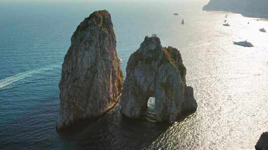 卡普里岛，岛屿，悬崖，海