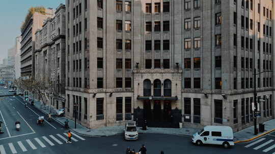 福州大楼航拍空镜