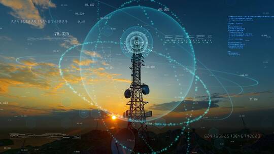 5G网络通信基站数据信号接收和传输