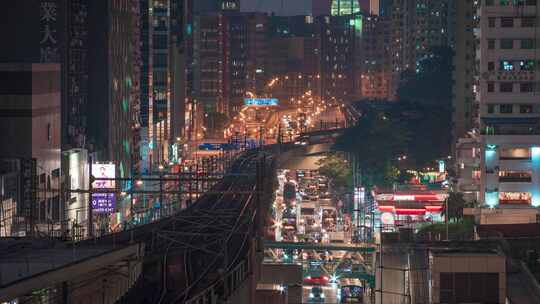 香港港铁观塘线夜景延时