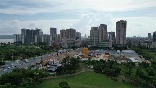 城市建设地铁建设工地施工