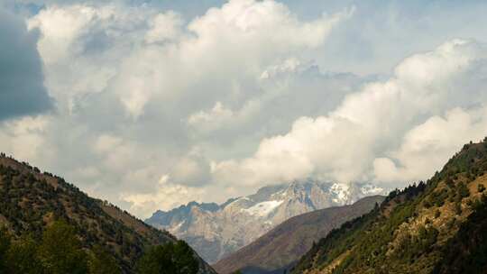 山脉雪山延时