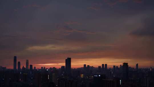 6K长沙暴雨与晚霞一组【延时】