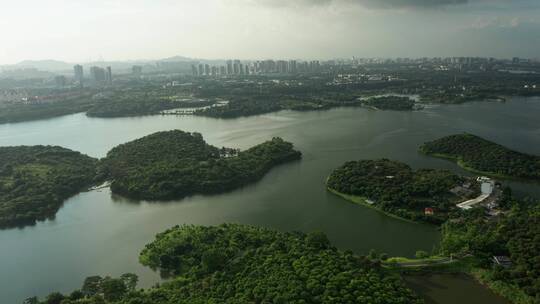 东莞松山湖风景区航拍