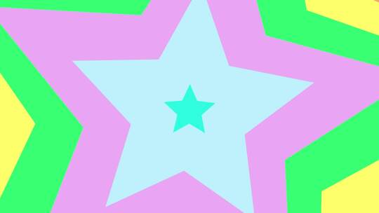 可爱彩色五角星扩散循环背景