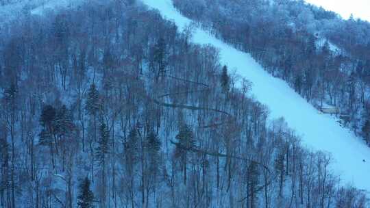 航拍黑龙江亚布力滑雪场冬季风光