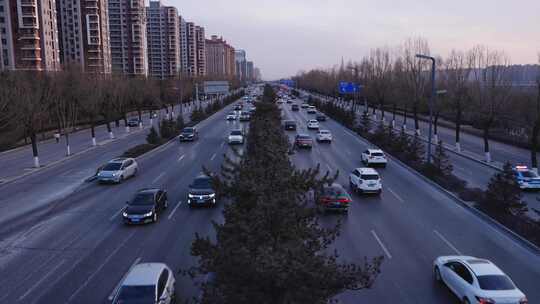 城市夜景车流慢动作