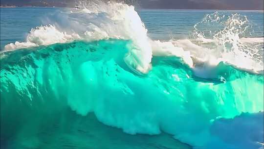 大海海洋海浪海边沙滩海水特写唯美巨浪浪花