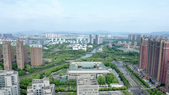 宁波东部新城城市建筑大楼cbd视频素材模板下载