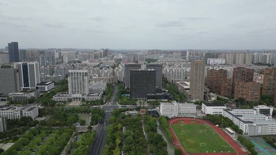 江苏常州城市风光航拍