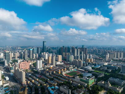 辽宁沈阳城市全景航拍延时