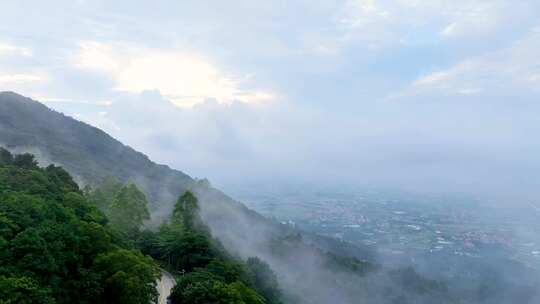 厦门十里蓝山云层城市航拍