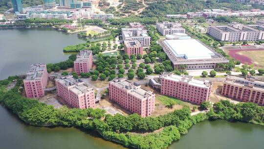 福建省泉州市洛江区马甲镇仰恩大学航拍校园