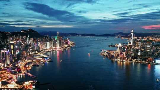 香港大全景航拍视频素材模板下载