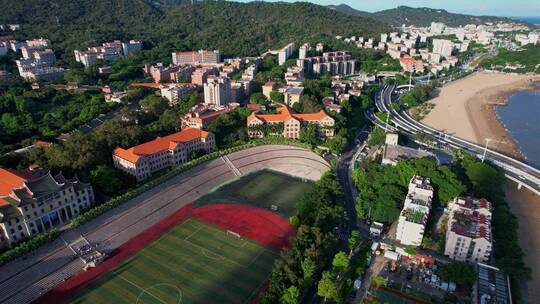 厦门航拍厦门大学建筑风光