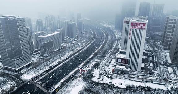 济南高新区雪景