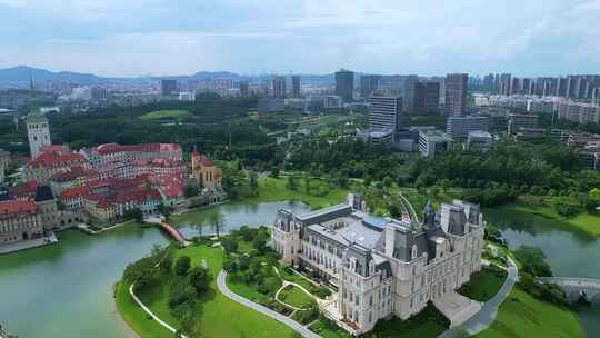 东莞松山湖景区航拍