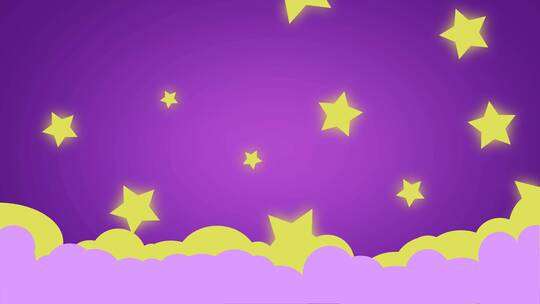 星星掉落紫色卡通背景