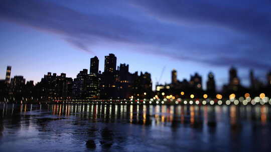 纽约延时夜景视频素材模板下载