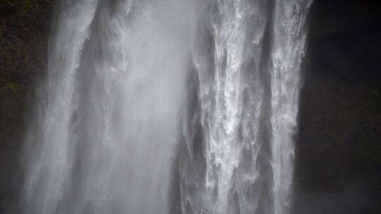 倾泻的瀑布水流视频素材模板下载