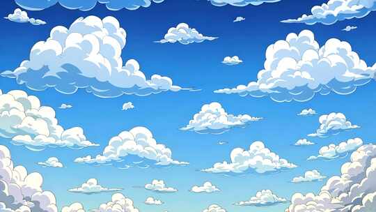 卡通 云 云朵视频素材模板下载
