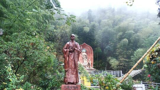 安徽九华山甘露寺视频素材