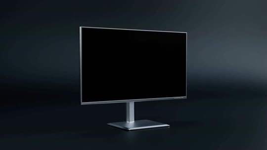 银色电脑显示器展示素材