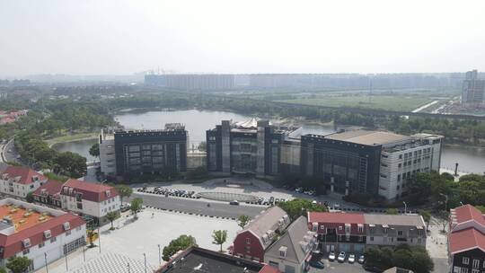 上海美兰湖别墅区4K航拍原素材视频素材模板下载