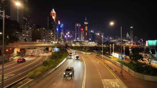 香港铜锣湾维园道夜景