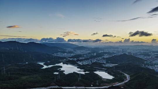 龙岗区宝龙水库视频素材模板下载