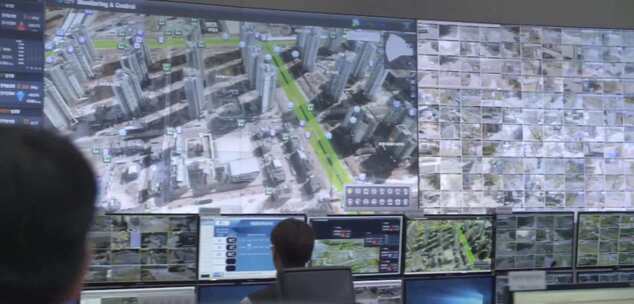 智慧城市大数据云端交通天网监控大厅