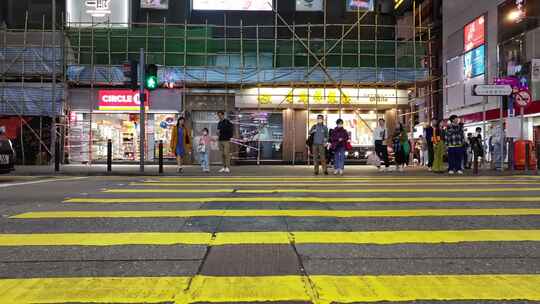 香港铜锣湾夜景街景