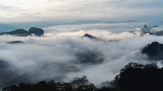 【4K】武夷山云雾涌动云雾缭绕日出延时