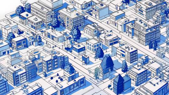 未来城市科技建筑 城市规划数字蓝图智能设