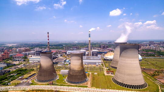 中国老式的火力发电厂