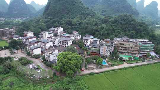 桂林遇龙河阳朔民宿航拍