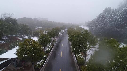 衢州银湖山庄雪景