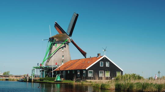 荷兰的风景与风车